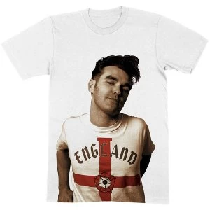 image of Morrissey - Glamorous Glue Unisex Large T-Shirt - White