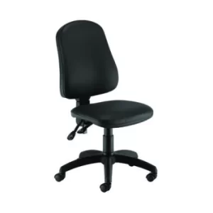 Image of Calypso Operator Chair 640x640x985-1175mm 2 Lever Leather Look Black KF90959