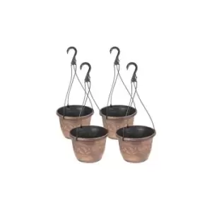 Image of Set of 4 Acorn Hanging Baskets 10"