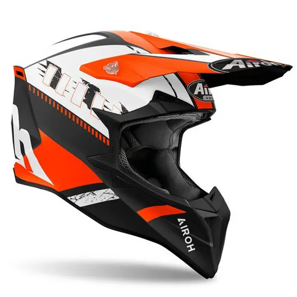 Image of Airoh Wraaap Feel Orange Black Offroad Helmet L
