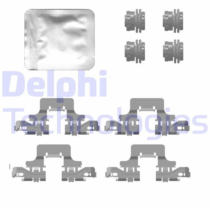 Image of DELPHI Brake pad fitting kit DELPHI LX0776