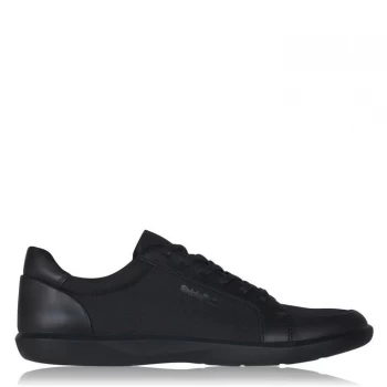 Image of Calvin Klein Macabee Leather Trainers - Black