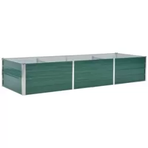 image of Garden Raised Bed Galvanised Steel 240x80x45cm Green Vidaxl Green