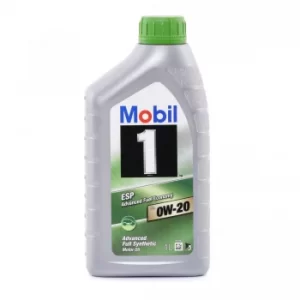 image of 6 x Mobil 1 ESP X2 0W-20 Fully Synthetic 1 Litre Car Engine Oil Lubricant 153439