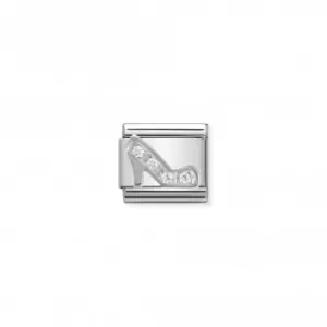 Image of Nomination Composable Symbols Zirconia Silver Stiletto Link 330304/09