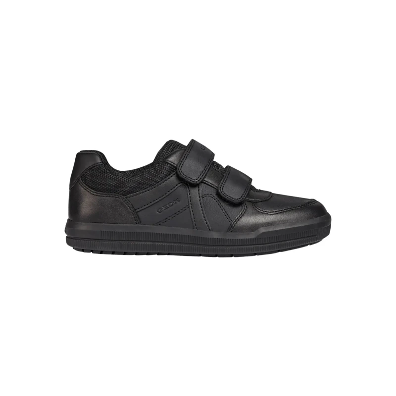 Image of Geox Geox Jr Arzach Boys F Fit School Shoes Black Male Junior 1 1/2 QR10211