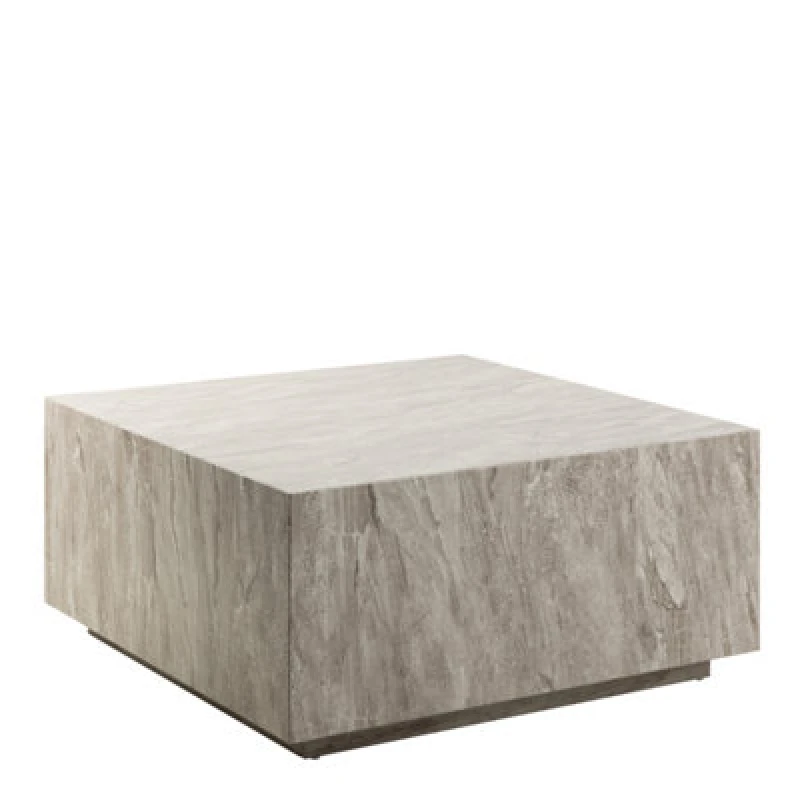 Image of Furniture To Go Dice Square Coffee Table In Grey Marble 90X90X42Cm