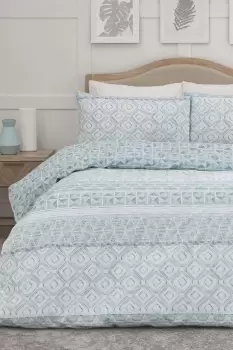 Image of 'Aden' Modern Geo Print Duvet Cover Set