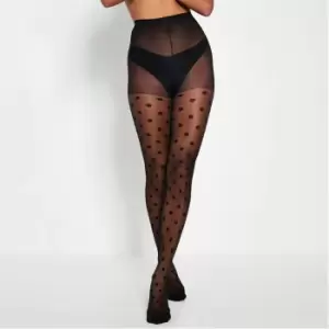 image of I Saw It First Polka Dot Tights - Black