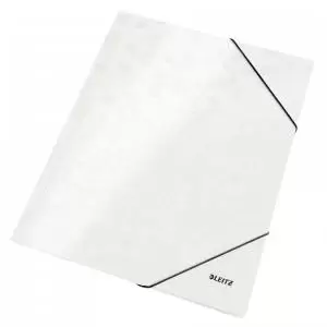 Image of Leitz WOW 3 Flap Folder A4 250 Sheet Capacity Pearl White - Outer