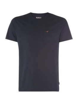 image of Mens Barbour 1894 Preston pocket t shirt Blue