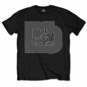 image of Def Jam Recordings Logo Mens Black T Shirt: Medium