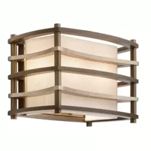 Image of Twin Wall Light Sconce Cambridge Bronze LED E14 40W Bulb