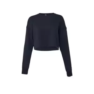 Image of Bella + Canvas Ladies Cropped Sweatshirt (M) (Navy)