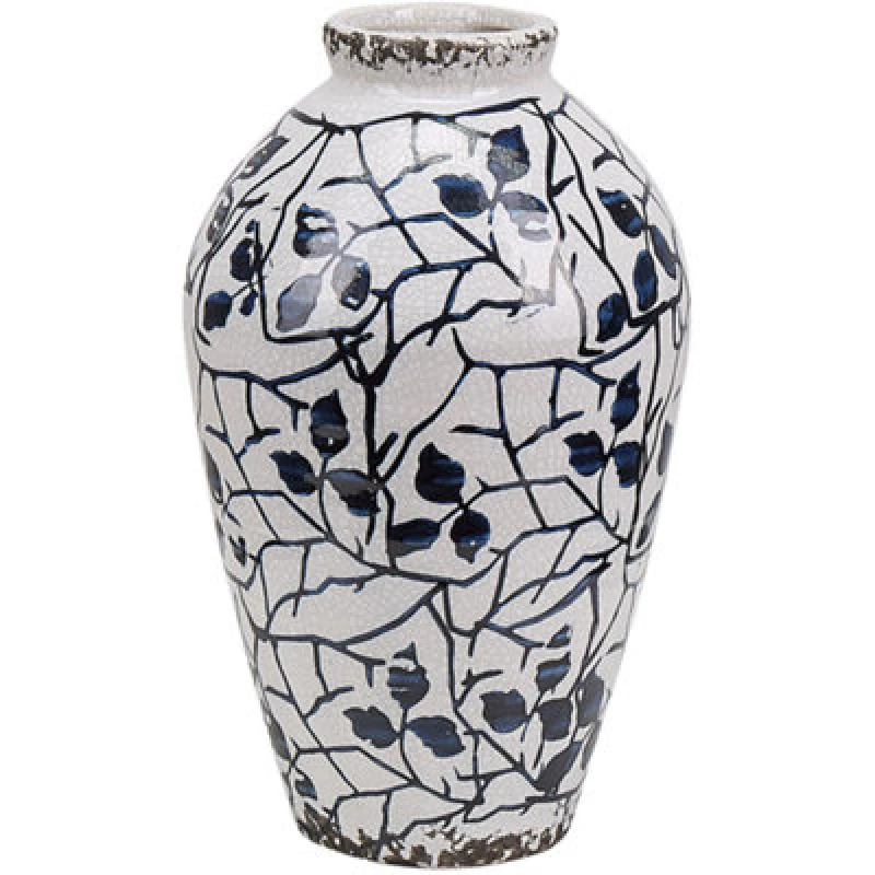 Image of Beliani Flower Vase Mallia Stoneware 22cm White