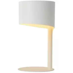 image of Lucide knulle - Table Lamp - Ø15cm - 1xE14 - White