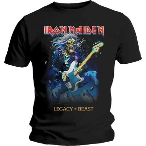 Image of Iron Maiden - Eddie on Bass Unisex Large T-Shirt - Black