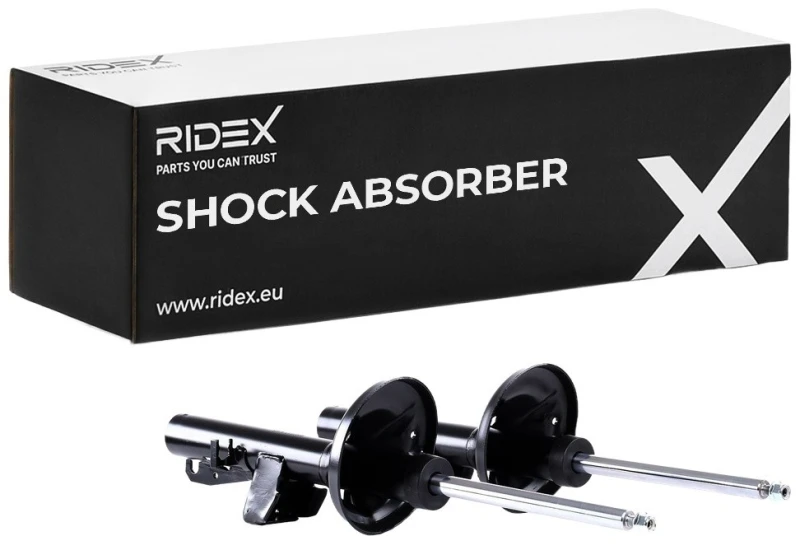 Image of RIDEX 854S2364 Shock absorber Rear Axle, Gas Pressure, Twin-Tube, Suspension Strut, Top pin Shock Absorber (854)