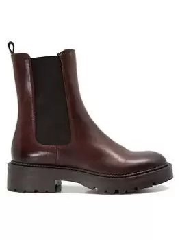 Image of Dune London Picture Cleated Chelsea Boot - Brown, Size 6, Women