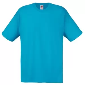 Image of Fruit Of The Loom Mens Screen Stars Original Full Cut Short Sleeve T-Shirt (L) (Azure Blue)