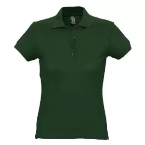 Image of SOLS Womens/Ladies Passion Pique Short Sleeve Polo Shirt (M) (Forest Green)