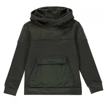 Image of adidas Tech PES Hoodie Junior Boys - Khaki/Black