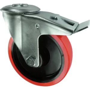 image of Braked Swivel Bolt Hole 2 00MM Polyurethane Tyre