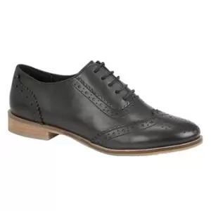 image of Cipriata Womens/Ladies Brogue Oxford Lace Up Leather Shoes (3 UK) (Black)