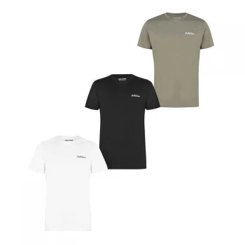 Image of Jack and Jones & Jones 3 Pack Scroll Logo T Shirt - Black/Khki/Wht