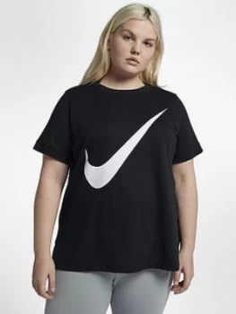 Image of Nike Sportswear Swoosh Tee Curve Black Size 18 201X Women