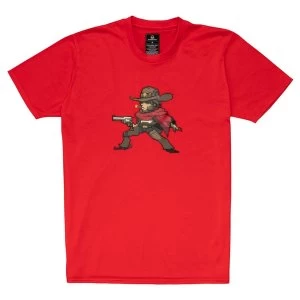 Image of Overwatch - Mccree Pixel Unisex XX-Large T-Shirt - Red