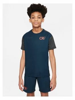 Image of Boys, Nike CR7 Junior Short Sleeve T-Shirt - Navy, Size L