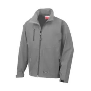 image of Result Mens 2 Layer Base Softshell Breathable Wind Resistant Jacket (2XL) (Silver Grey)