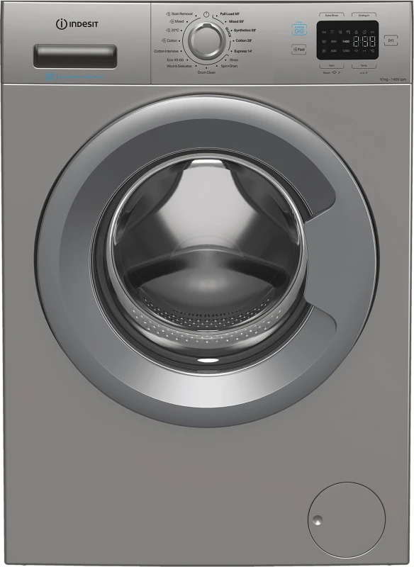 Image of Indesit Push&Go IP 1046S PUSH&GO UK 10KG Washing Machine with 1400 rpm - Silver - A Rated