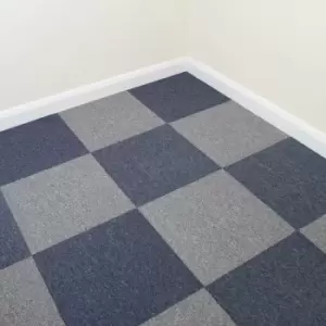 Image of 10m2 Storm Blue And Platinum Grey Carpet Tiles - Storm Blue # Platinum Grey
