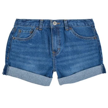 image of Levis GIRLFRIEND SHORTY SHORT Girls Childrens shorts in Blue - Sizes 12 years,14 years,16 years