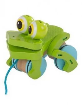 image of Melissa & Doug First Play Frolicking Frog Pull Toy