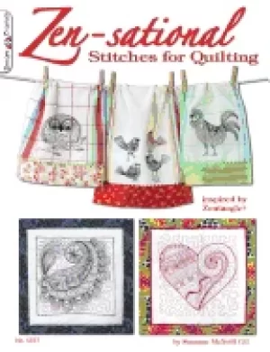 Image of zen sational stitches for quilting inspired by zentangle