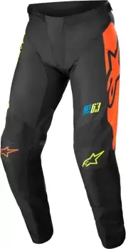 image of Alpinestars Racer Compass Motocross Pants, black-yellow, Size 30, black-yellow, Size 30