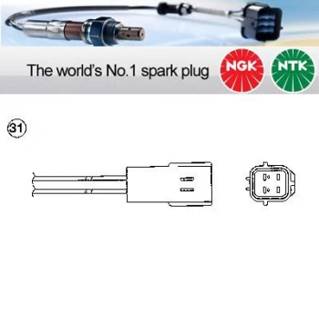 Image of 1x NGK NTK Oxygen O2 Lambda Sensor OZA74-F1 OZA74F1 (0401)