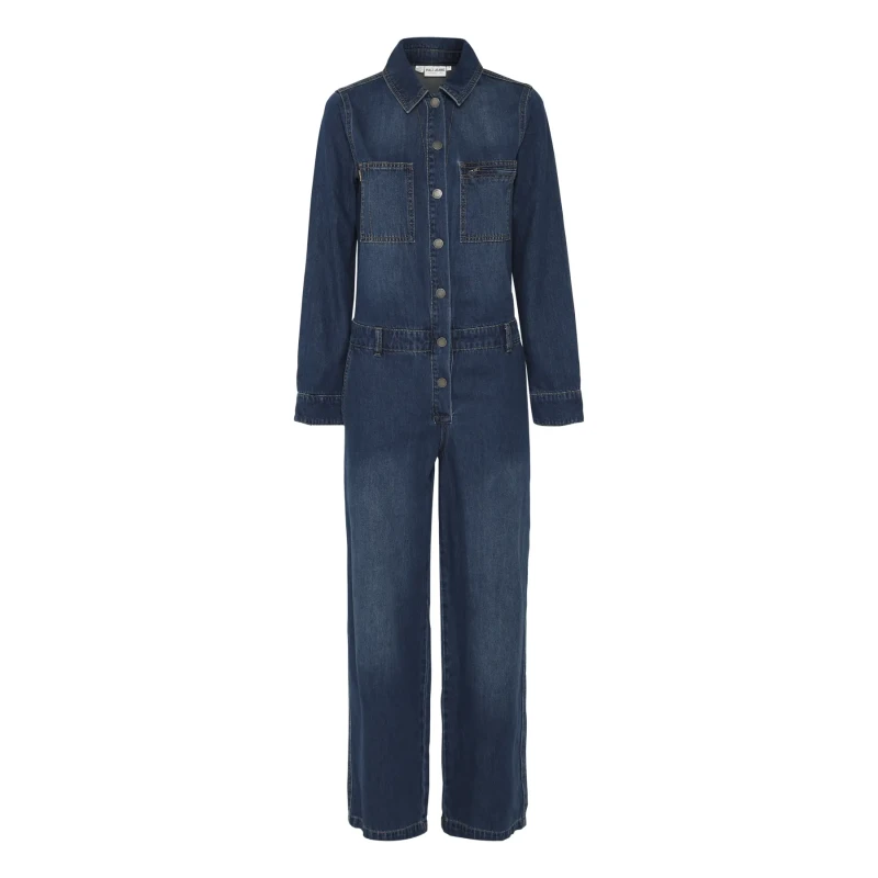 Image of Pulz Jeans Womens denim jumpsuit Pulz Jeans Ingrid Bleu Female S