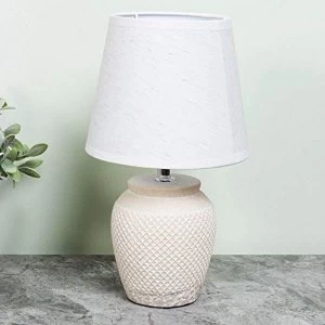 Image of HESTIA? Ceramic Lamp with White Shade 15cm