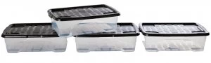 image of Strata 30 Litre Curve Underbed Storage Boxes - Set of 4