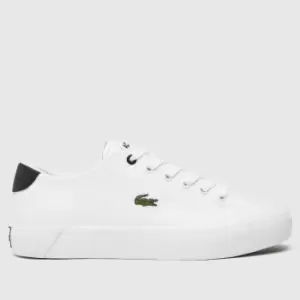 Lacoste White & Black Gripshot Youth Trainers