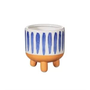 image of Paros Blue Stripe Planter