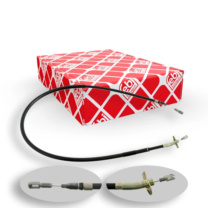 Image of FEBI BILSTEIN 09500 Brake Cable Left Rear, 1680mm Cable,parking brake (124)