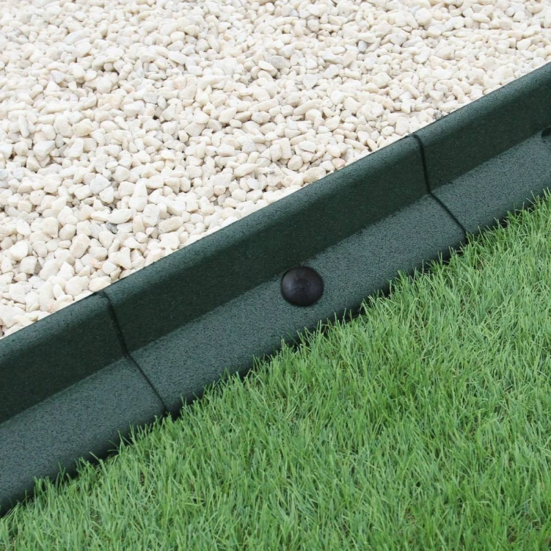 Image of MonsterShop Flexible Lawn Edging Garden Border Green Pack Of 6 X 1.2M