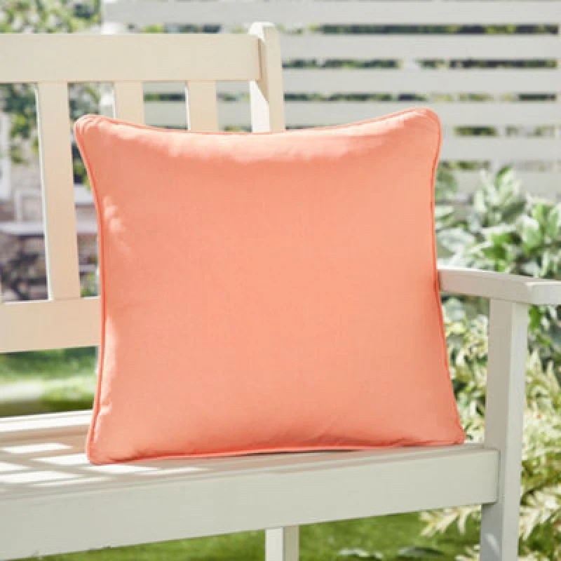 Image of Fusion 'Plain Dye' Water & UV Resistant Filled Cushion Orange
