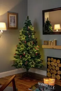 Image of Premier Decorations 5ft LED Snow Tipped Tree - Green
