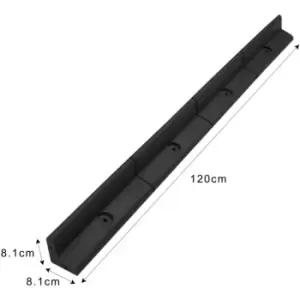 Image of Flexible Lawn Edging Garden Border Grass Pathways Path Edge Vegetable Plot Flowerbed Raised Borders Rubber Artificial Grass Black Pack of 6 x 1.2m